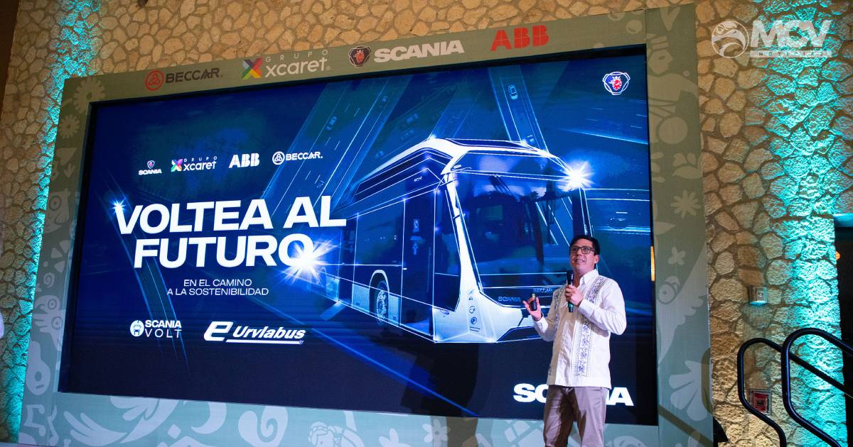 Grupo Xcaret presenta su primer autobús eléctrico - MCV Noticias