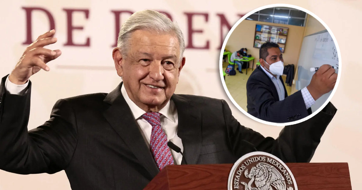 AMLO anuncia aumento salarial del 10% en promedio para maestros