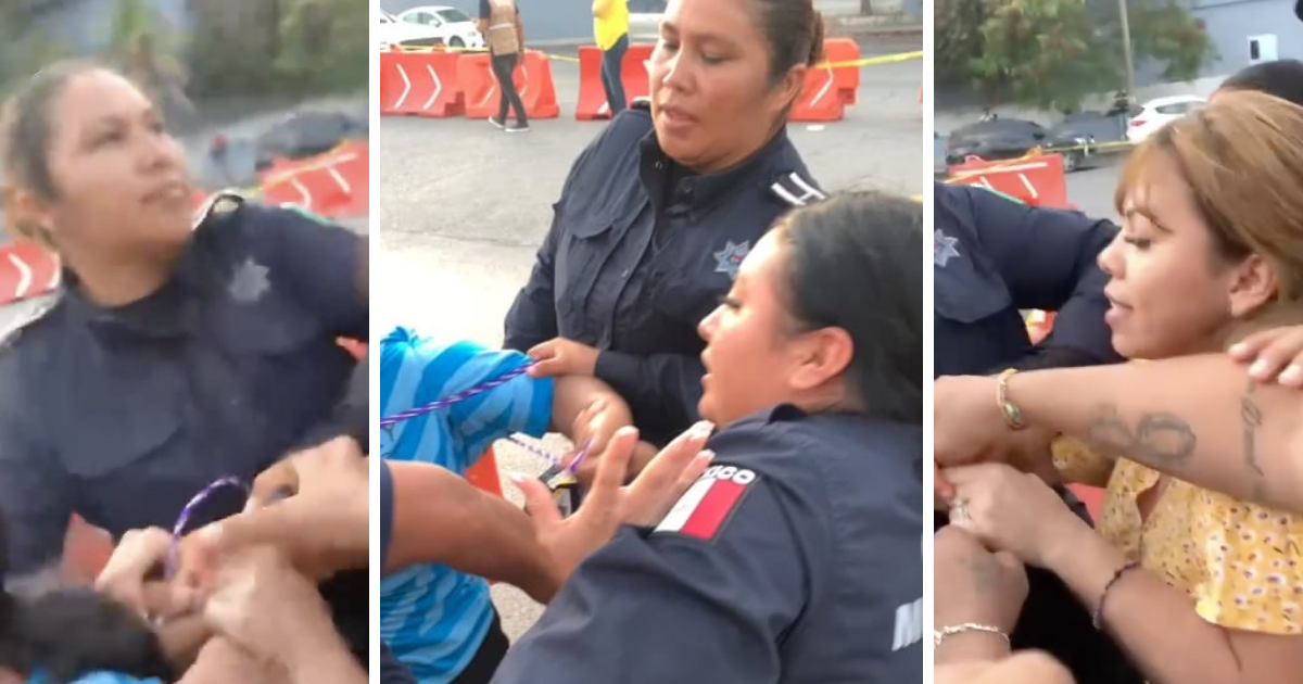 Dan de baja a policía que agredió a madres buscadoras en Cancún