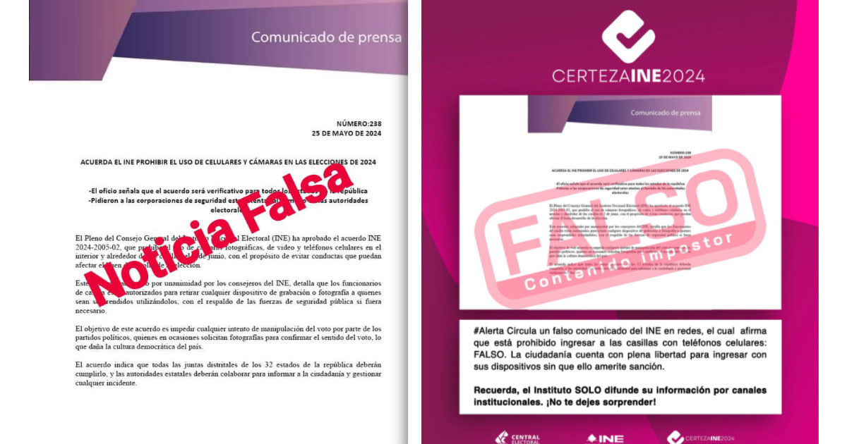 Desmiente INE restricción del uso de celulares en las casillas