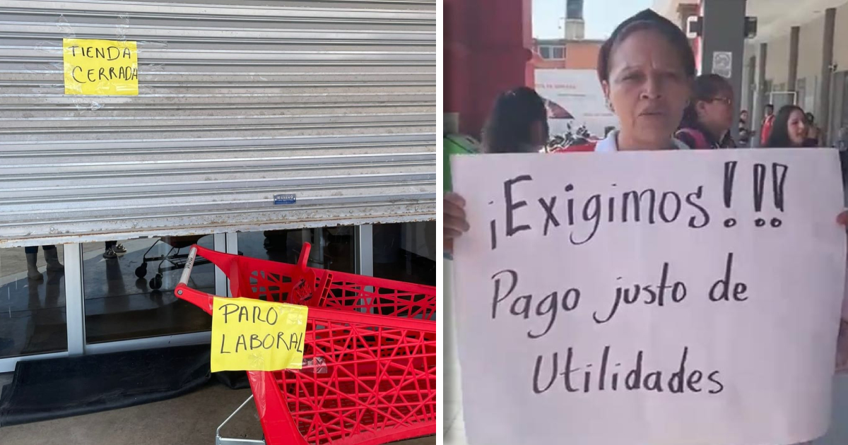 Trabajadores de Soriana continúan paro laboral por falta de pago de utilidades