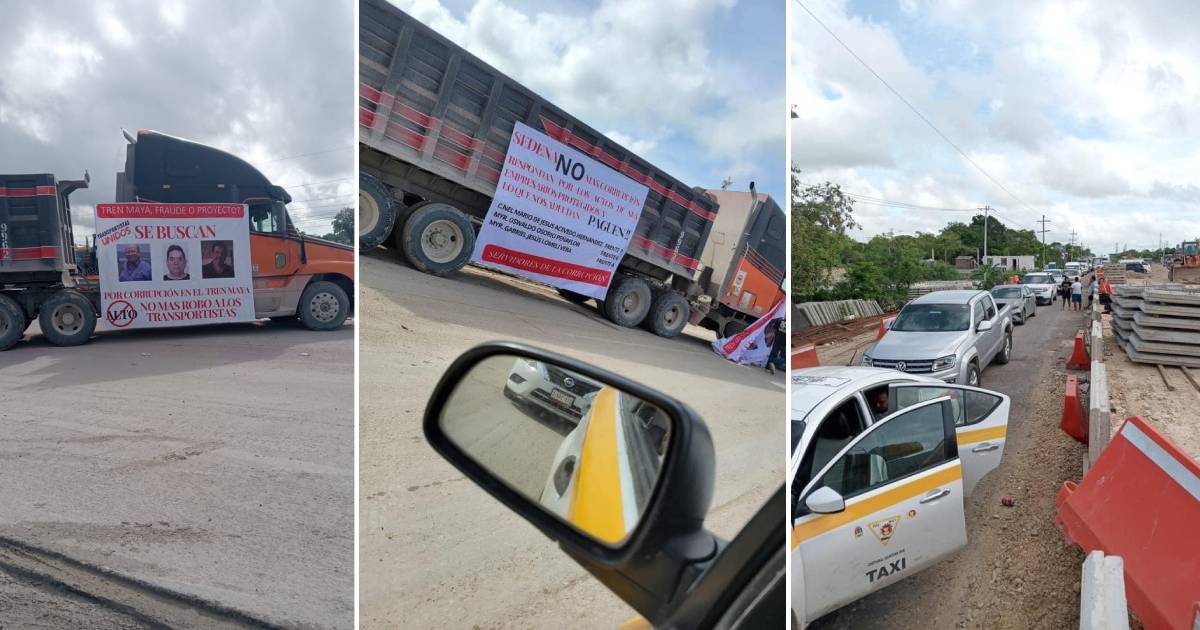 Fotos del bloqueo de transportistas