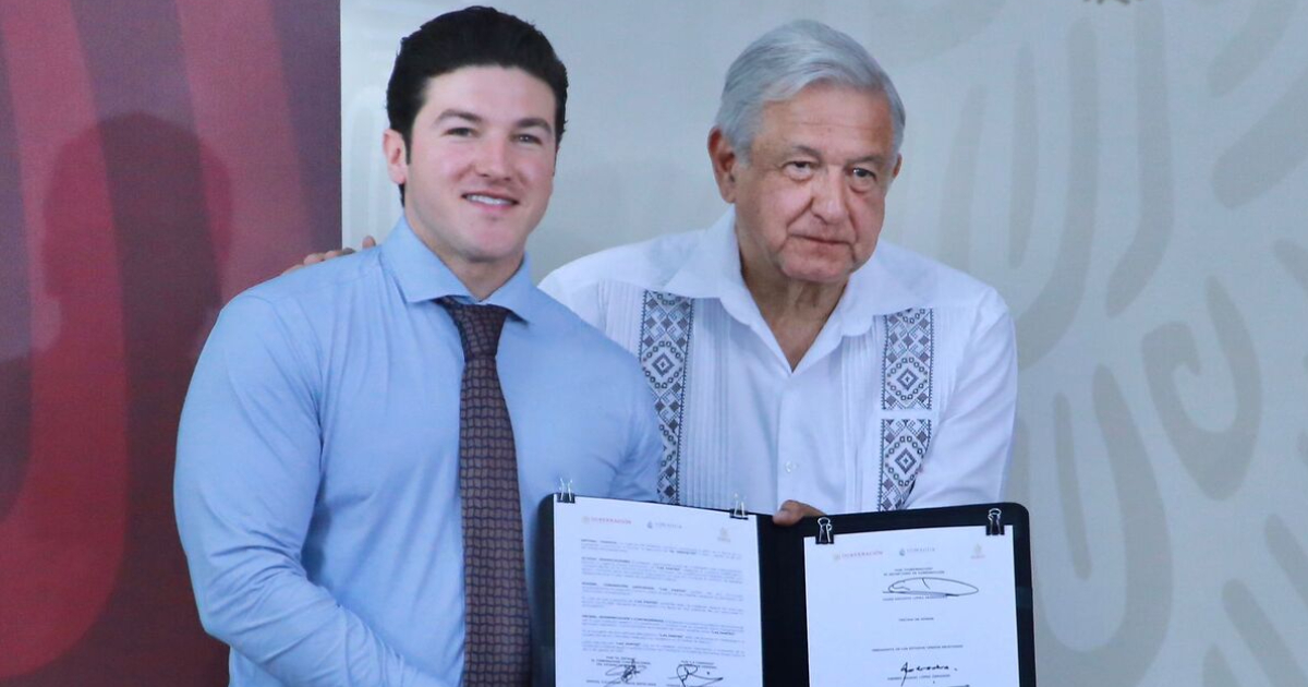 Foto de Samuel García con el Presidente López Obrador