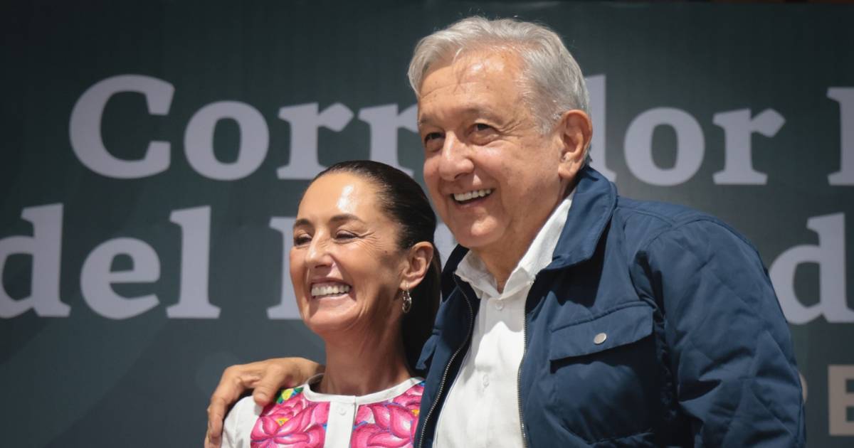 Foto de claudia sheinbaum con López Obrador