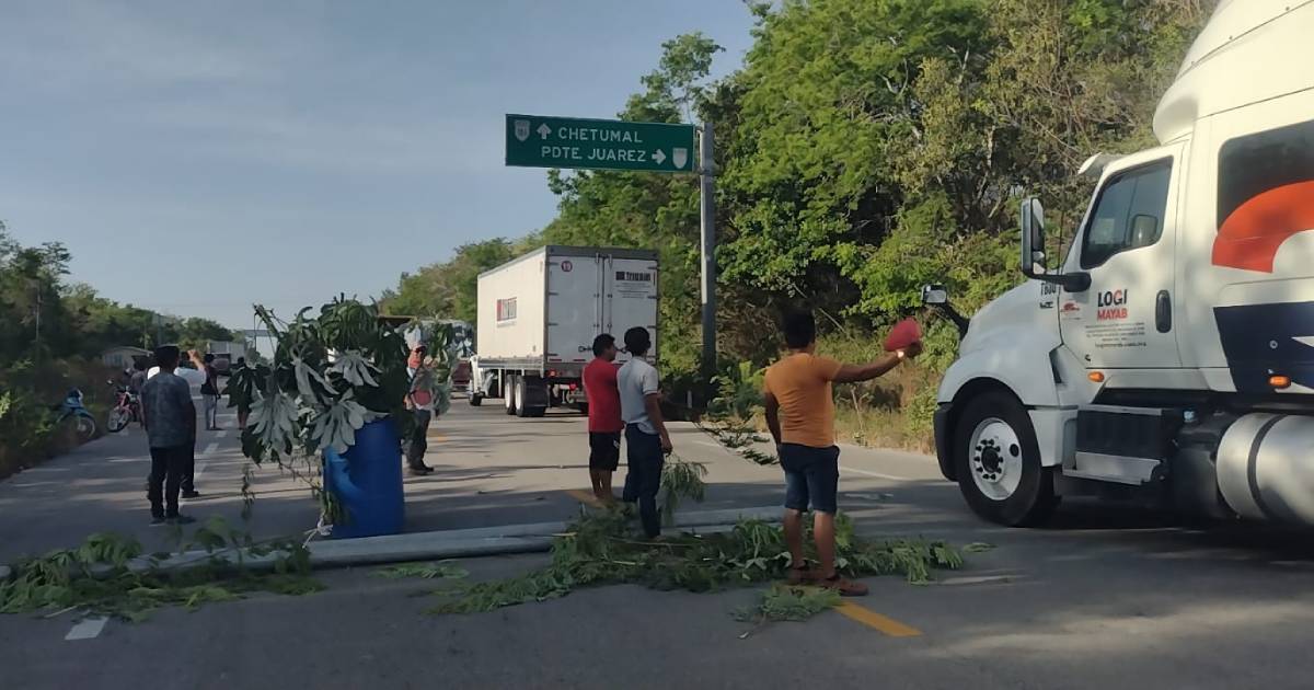 Bloquearán mañana en Tres Garantías la carretera federal Chetumal-Escárcega