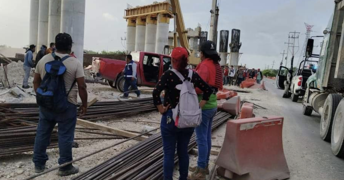 Foto de la estructura del tren maya