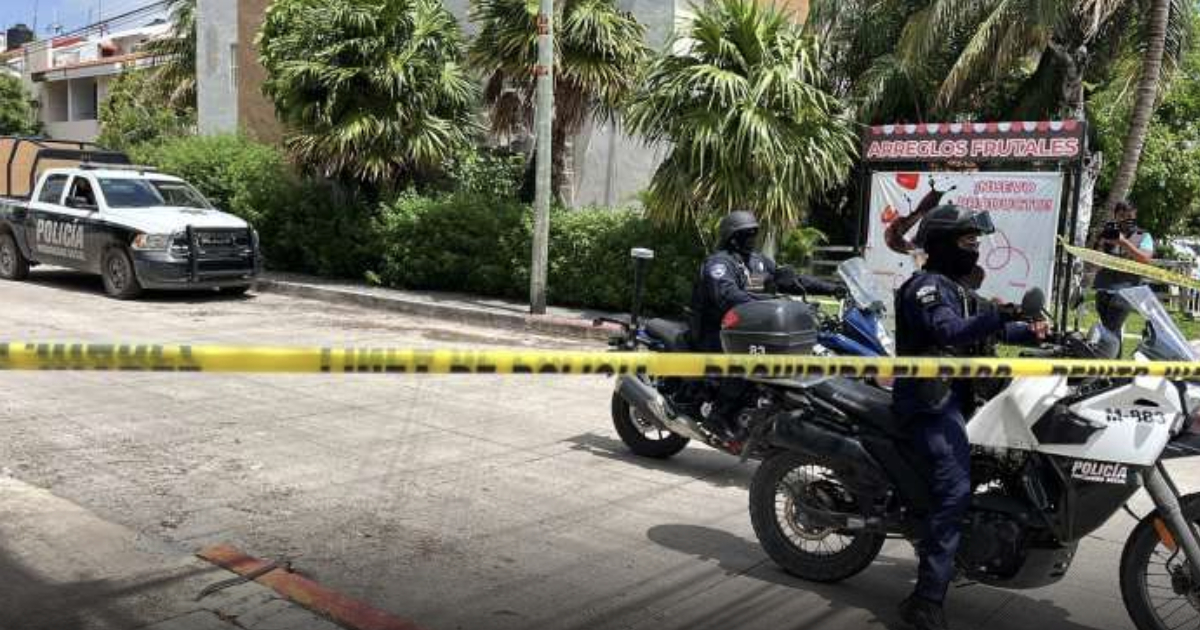 Balacera en pleno centro de Cancún deja dos detenidos