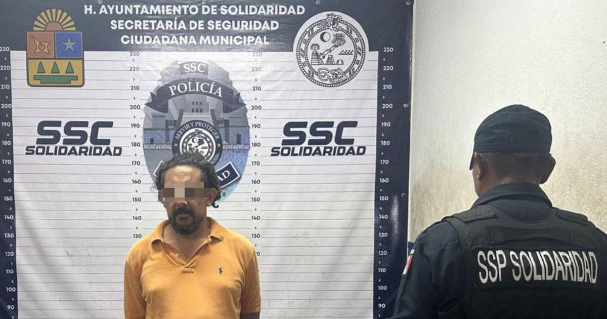 Detienen a sujeto violento en Playa del Carmen por golpear a sus hijos