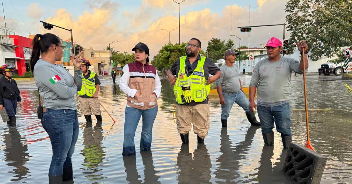 Estefanía Mercado prioriza el desfogue de agua tras lluvias en Villas del Sol