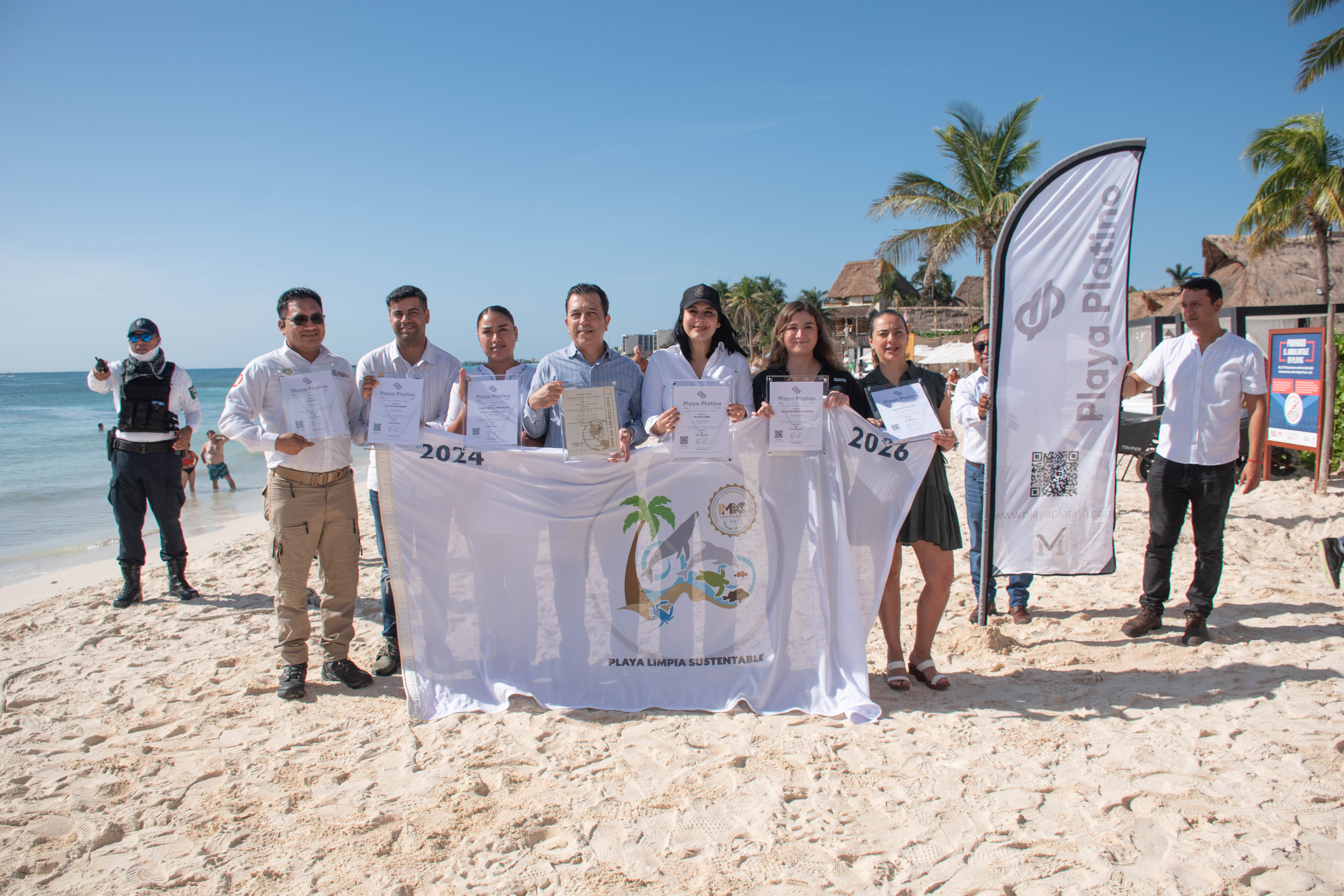 Playas certificadas reciben platino por calidad ambiental