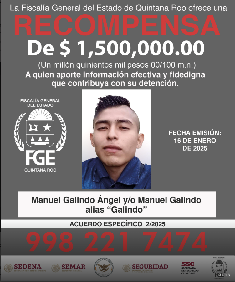 Millón de recompensa por ex policías